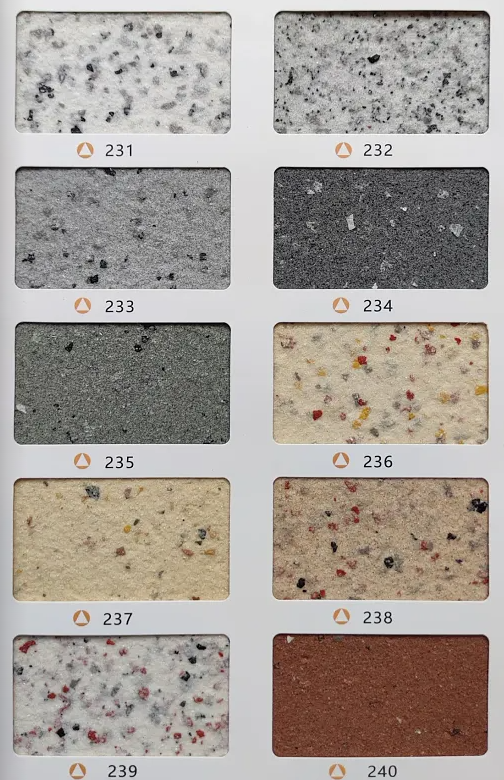 真石漆选色卡231-240 硅酸钙保温装饰一体板